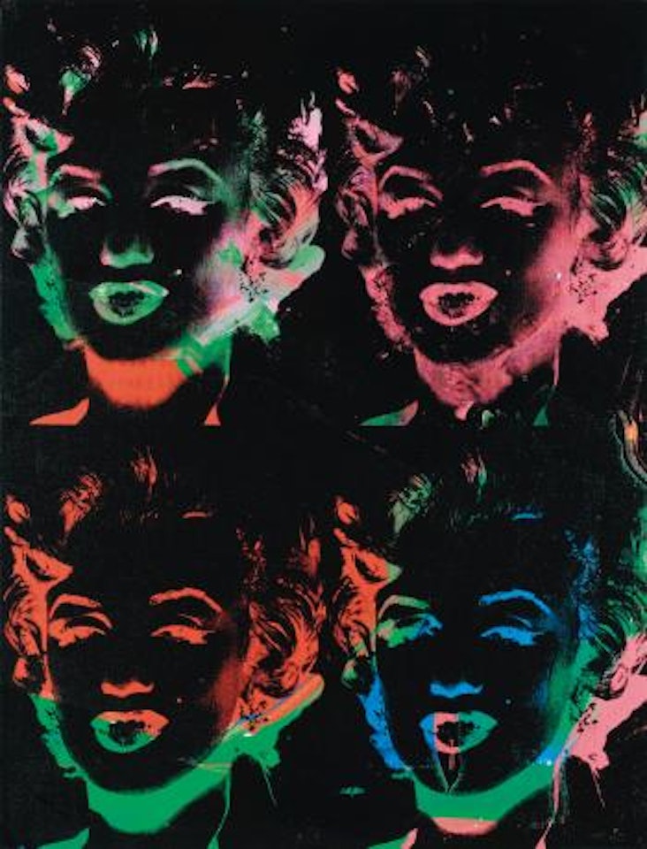 Four Multicoloured Marilyns (Reversal Series) by Andy Warhol