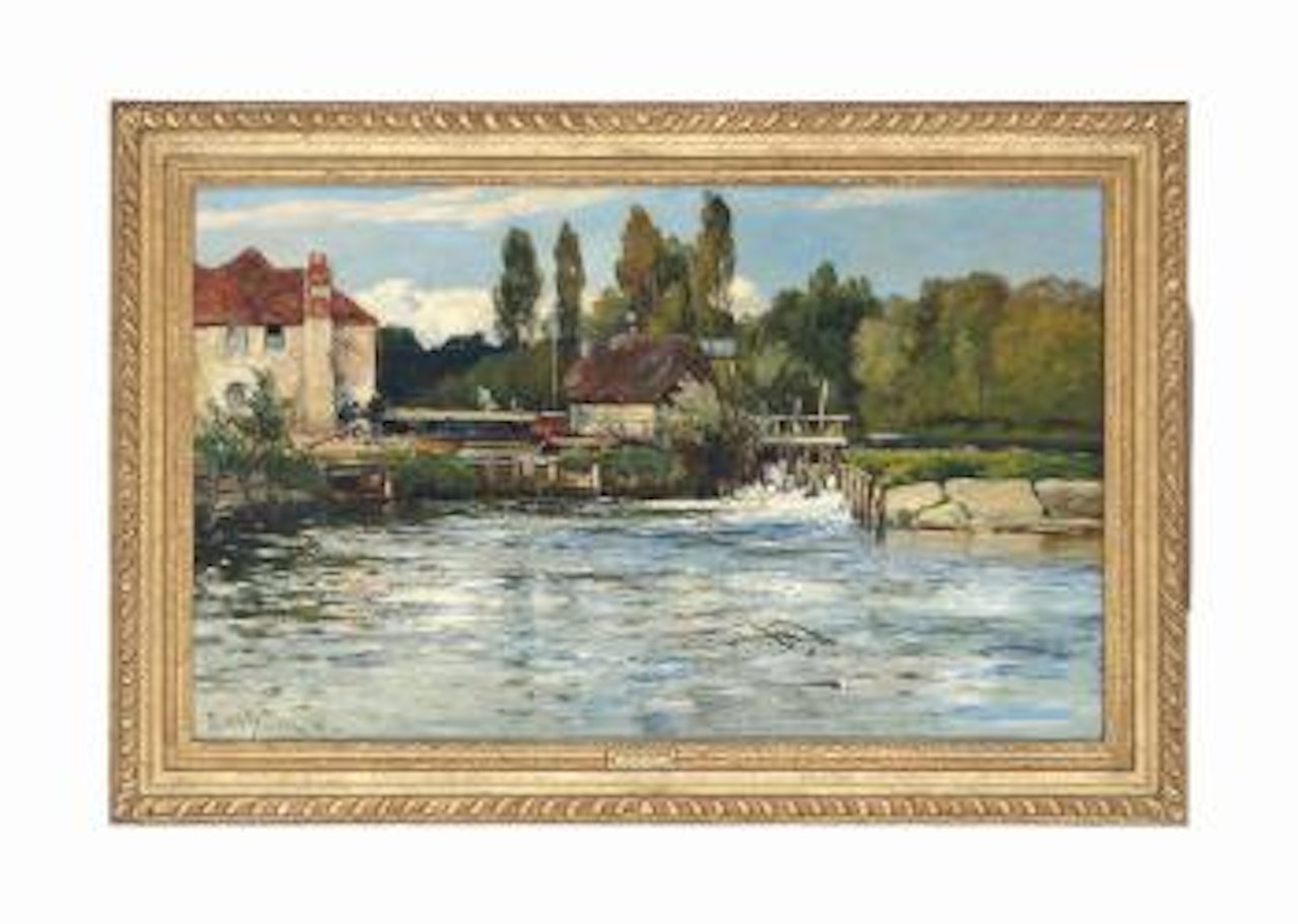 The Swan at Pangbourne by Alfred de Breanski