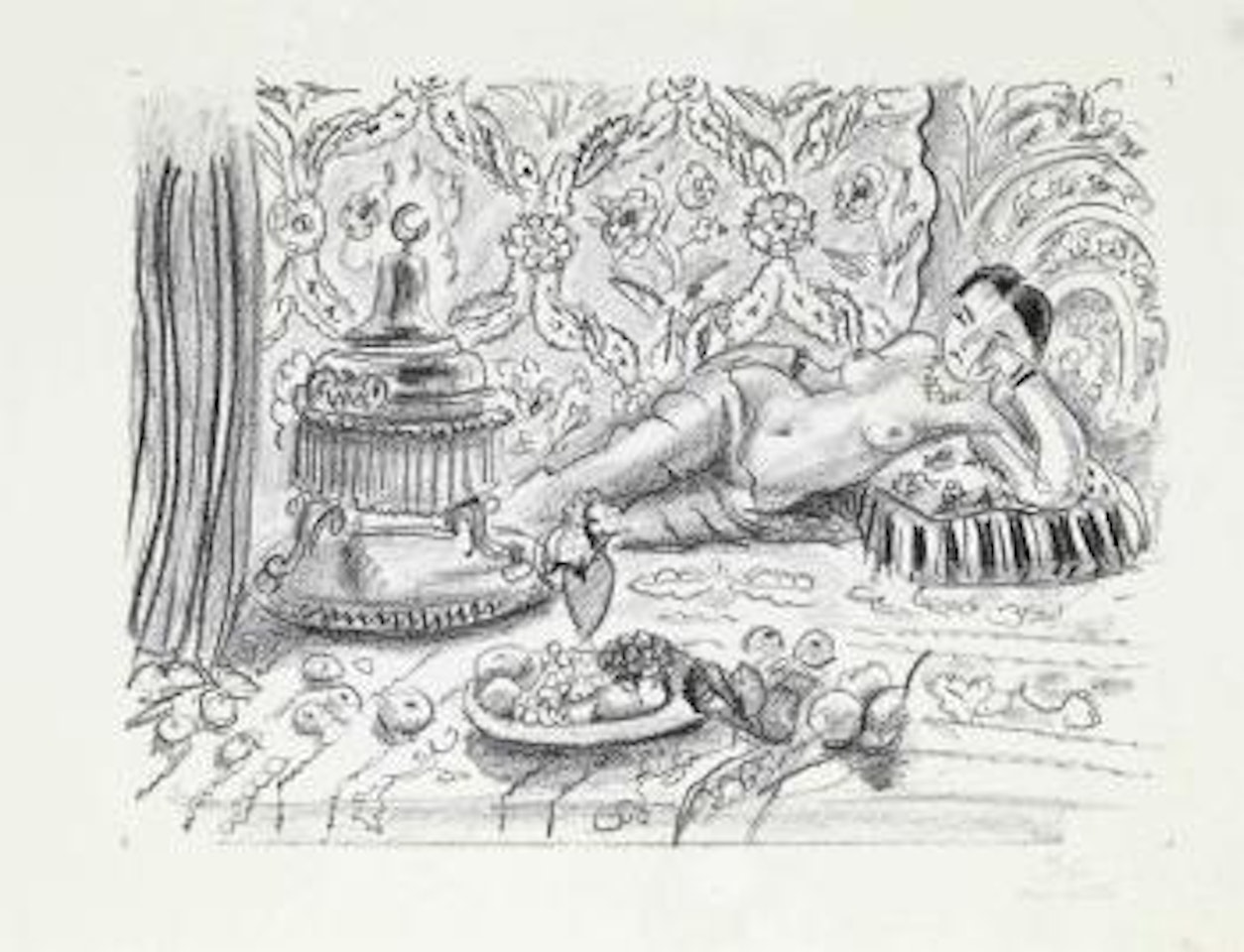 Odalisque, Brasero et coupe de Fruits (D. 504) by Henri Matisse