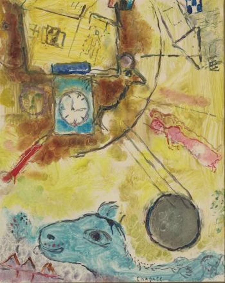 La Pendule (Cramer 106) by Marc Chagall