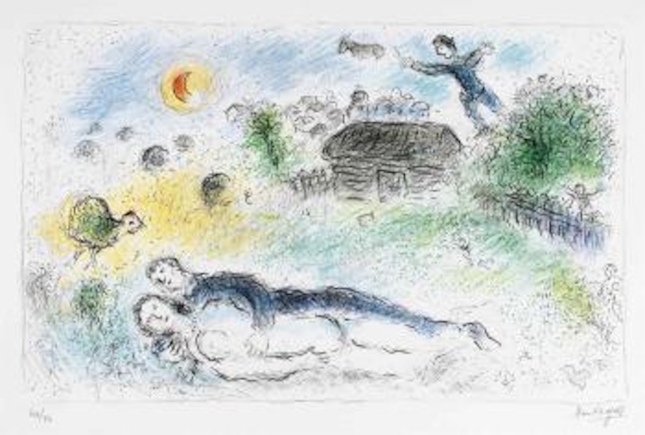 Les Amoureux à l'Isba (M. 983) by Marc Chagall