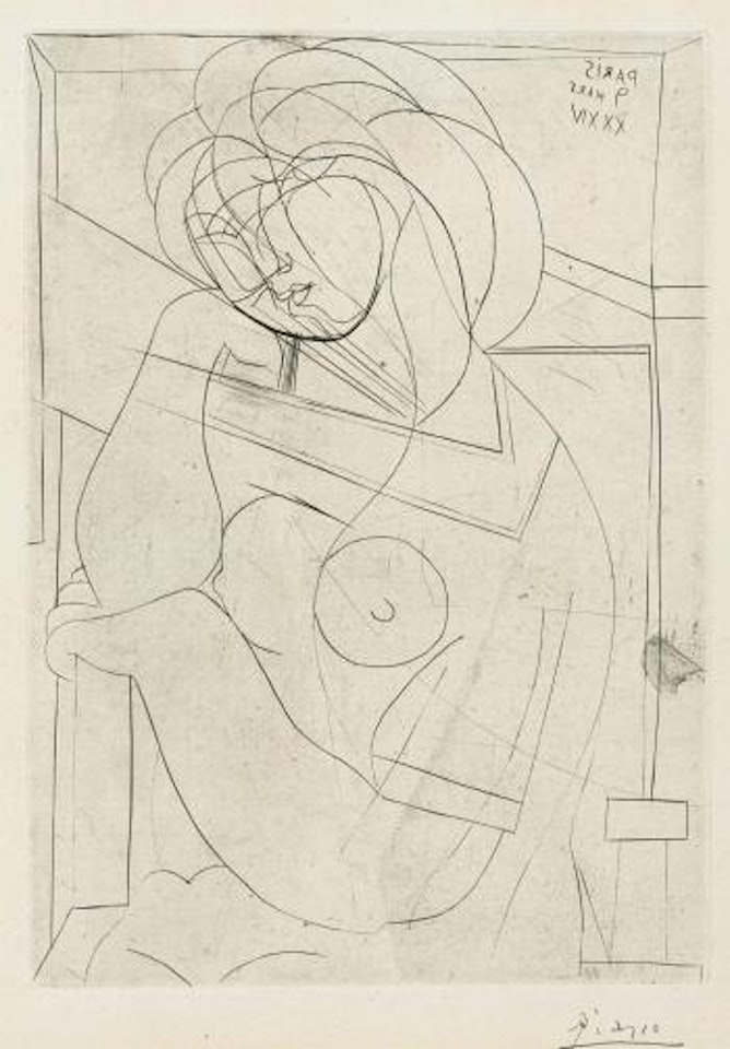 Femme au Fauteuil songeuse, la Joue sur la main by Pablo Picasso