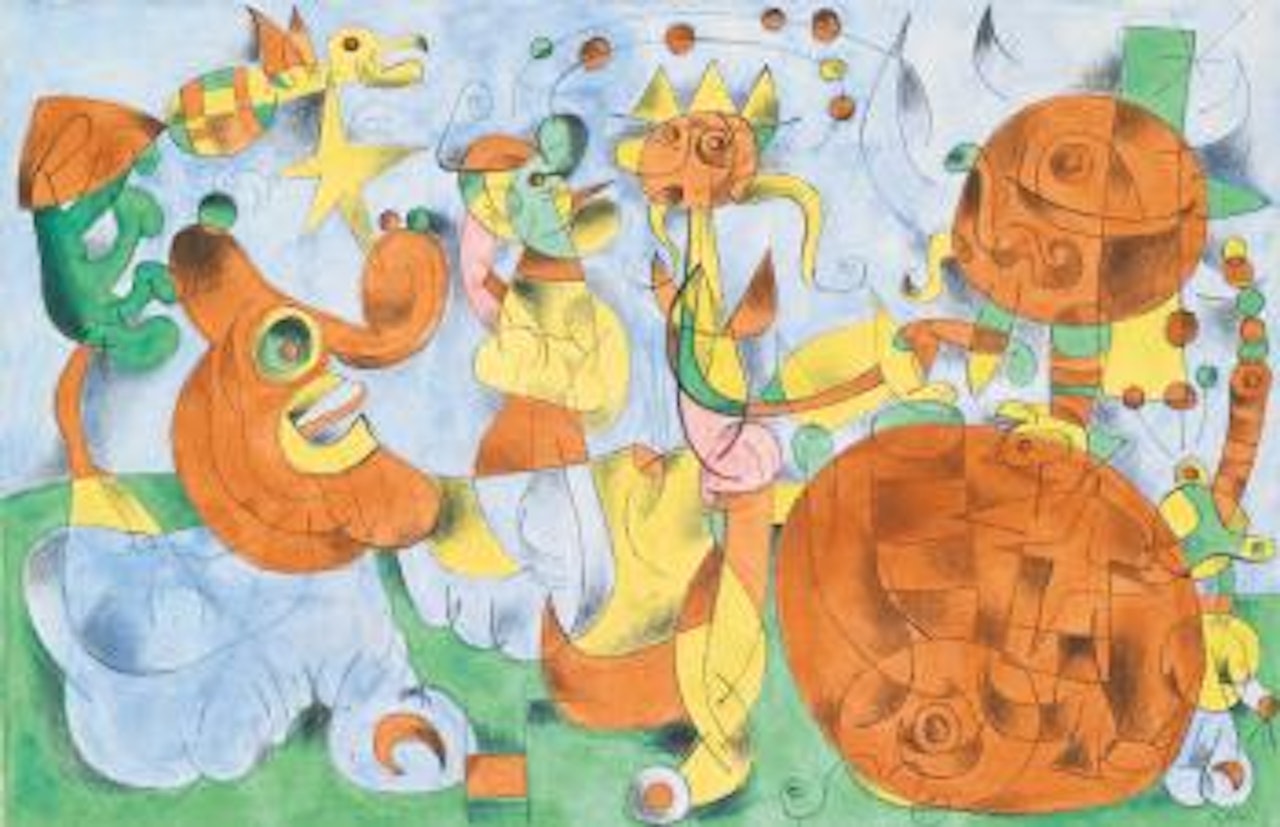 Chez Le Roi De Pologne: Ubu Roi Plate III by Joan Miró