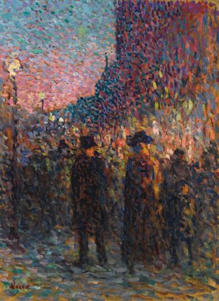 Paris, Les Boulevards, La Nuit by Maximilien Luce