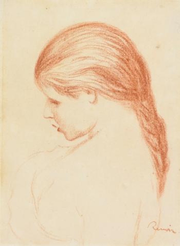 Profil De Jeune Fille by Pierre-Auguste Renoir