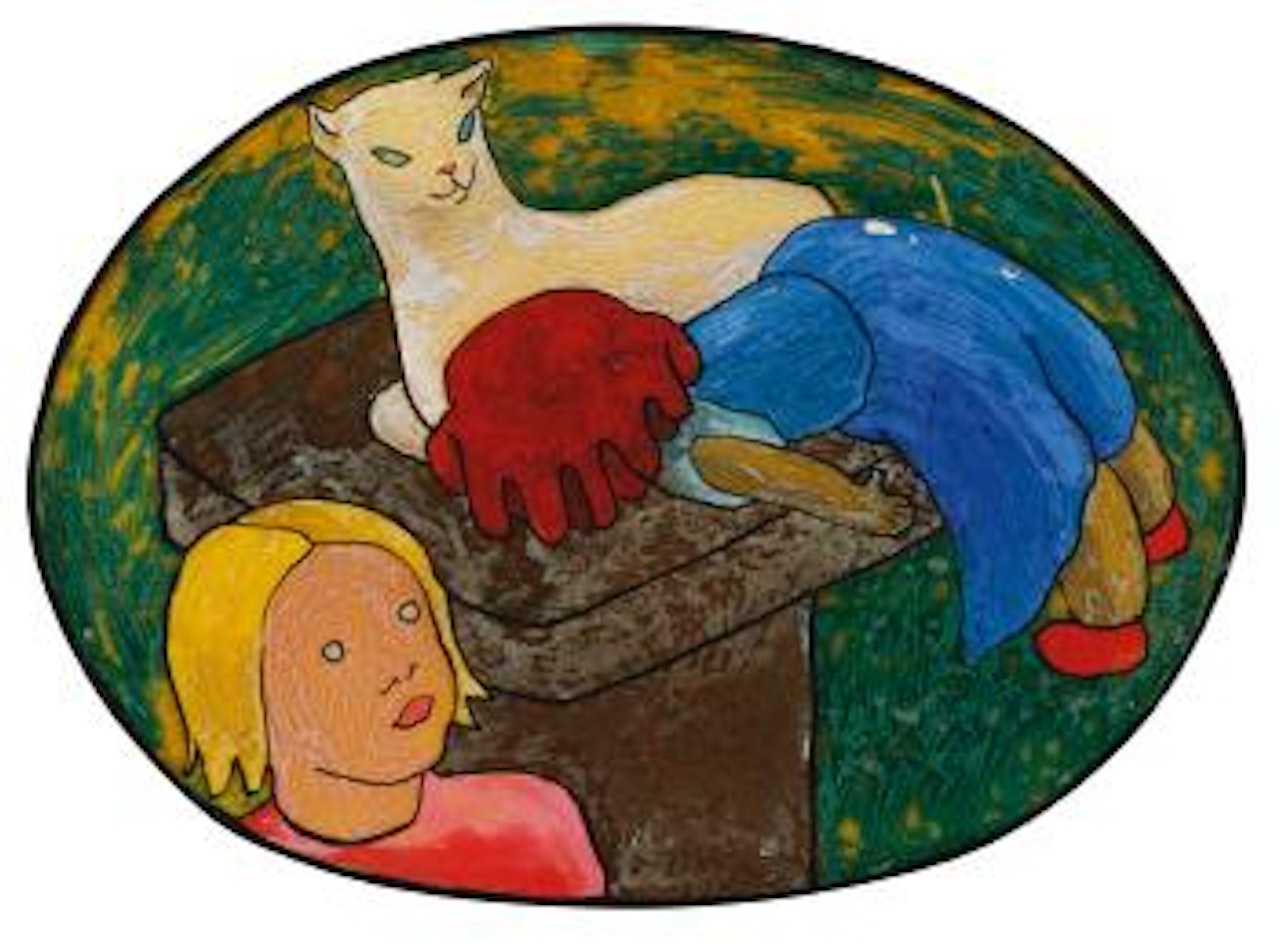 Puppe, Katze Und Kind (Doll, Cat And Child) by Gabriele Münter