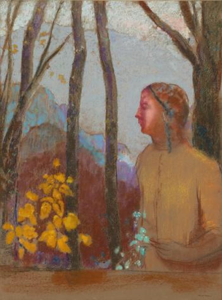 Évocation (Femme à La Montagne) by Odilon Redon