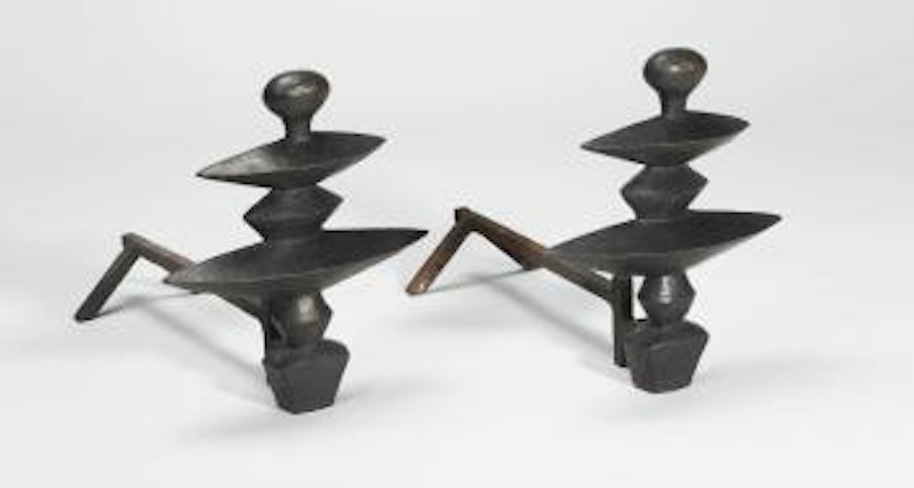 Paire De Chenêts Aux Trois Losanges by Alberto Giacometti