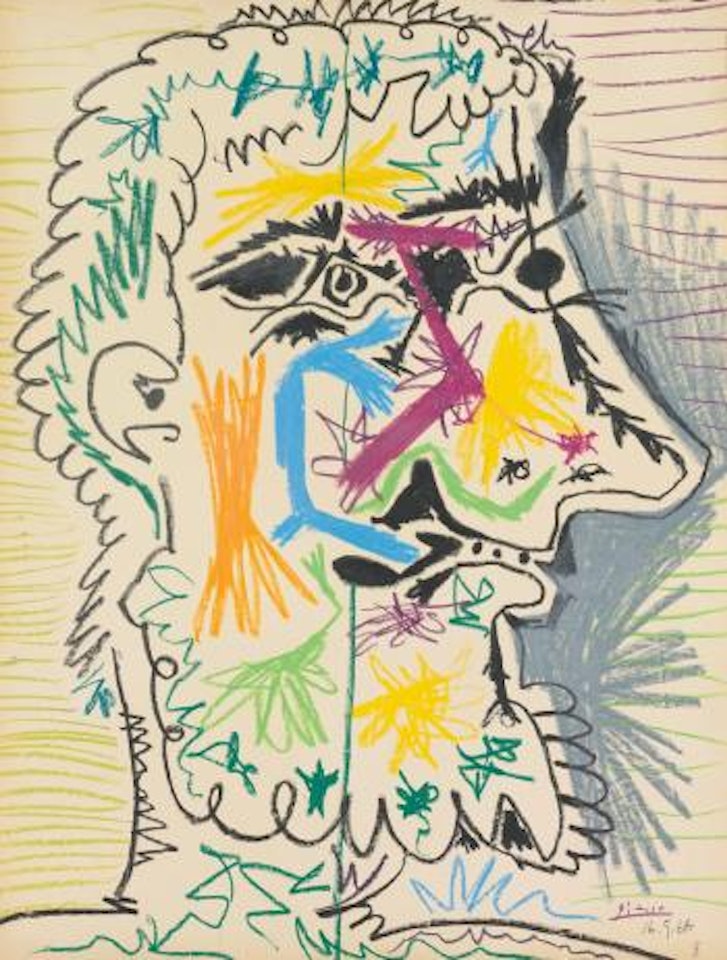 Tête D'homme Barbu by Pablo Picasso