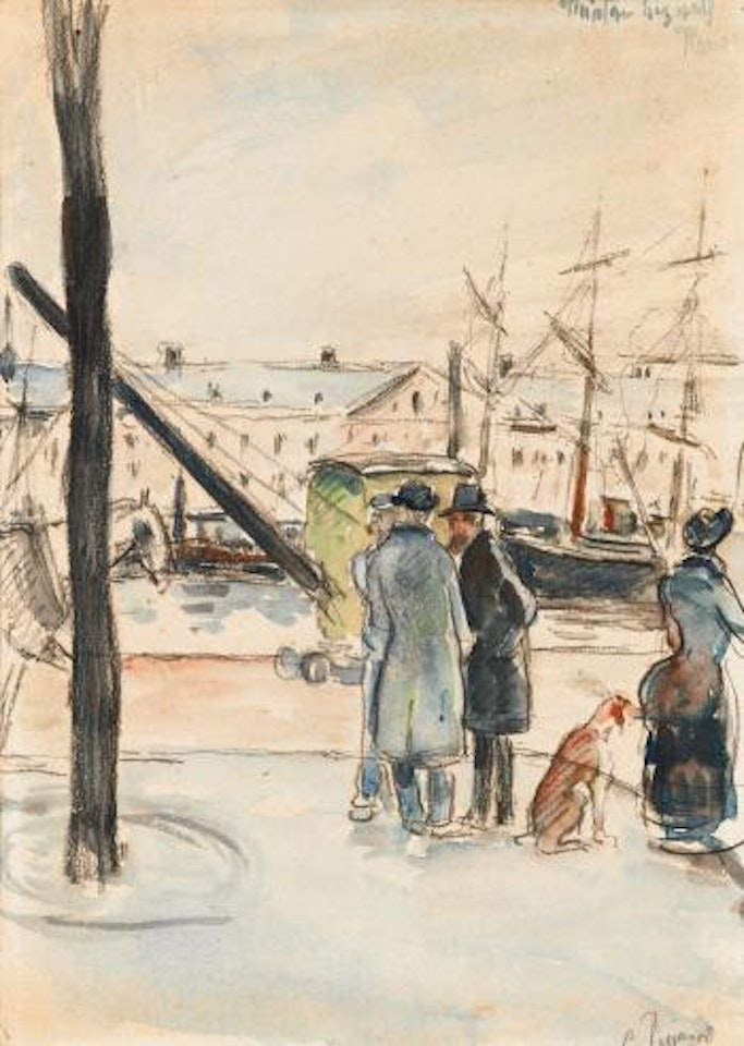 Les Quais à Rouen by Camille Pissarro