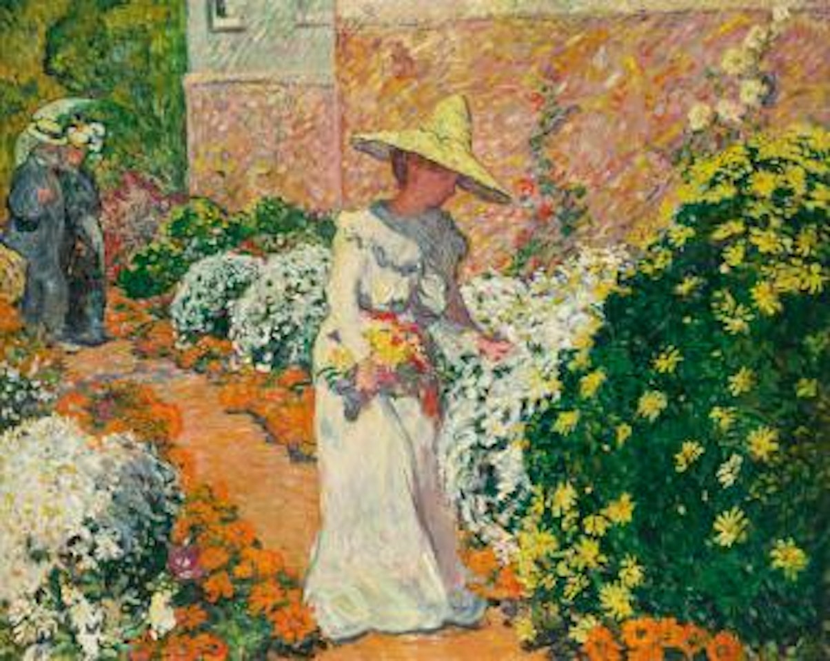 Madame Valtat Au Jardin à Anthéor by Louis Valtat