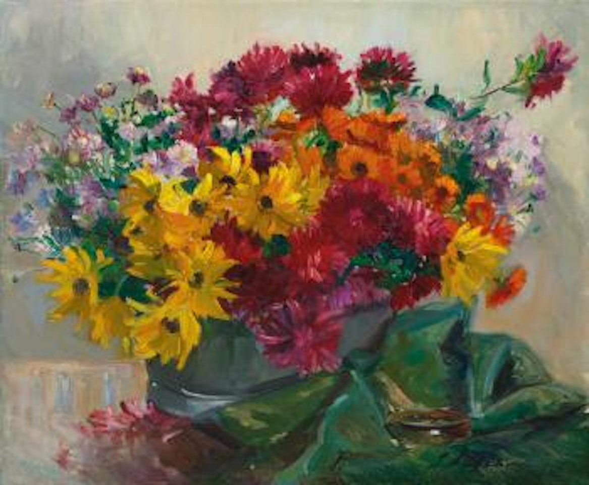 Panier De Fleurs by Georgij Aleksandrovic Lapschin