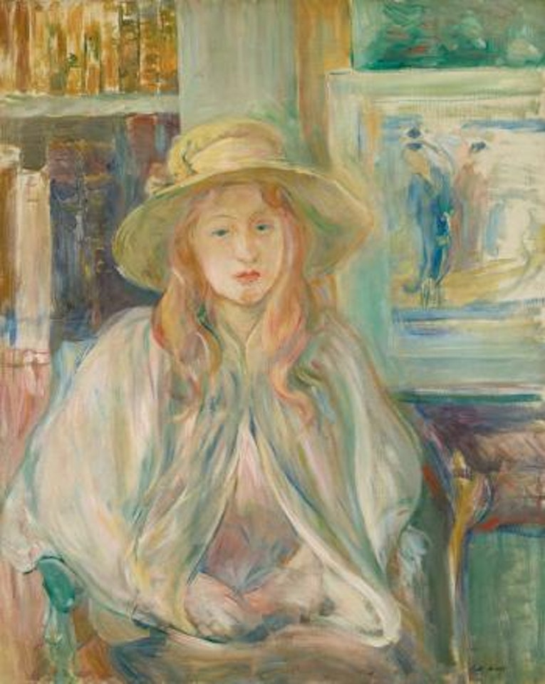 Fillette Au Chapeau De Paille by Berthe Morisot