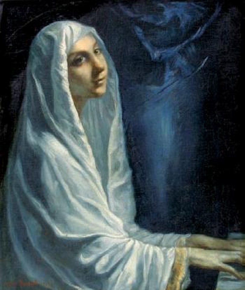 Sainte au piano by Emile Bernard
