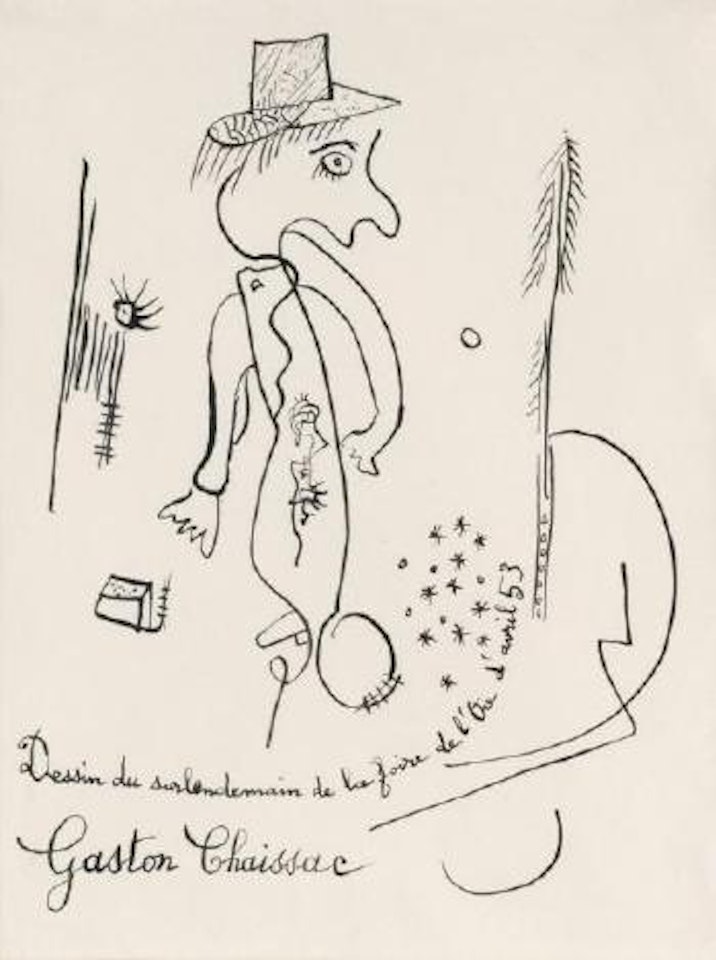 Dessin de surlendemain de la foire de l'oie d'avril 53 by Gaston Chaissac