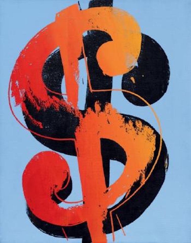 Dollar sign by Andy Warhol