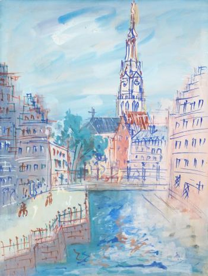 Vue de la cathédrale à Bruges by Jean Dufy