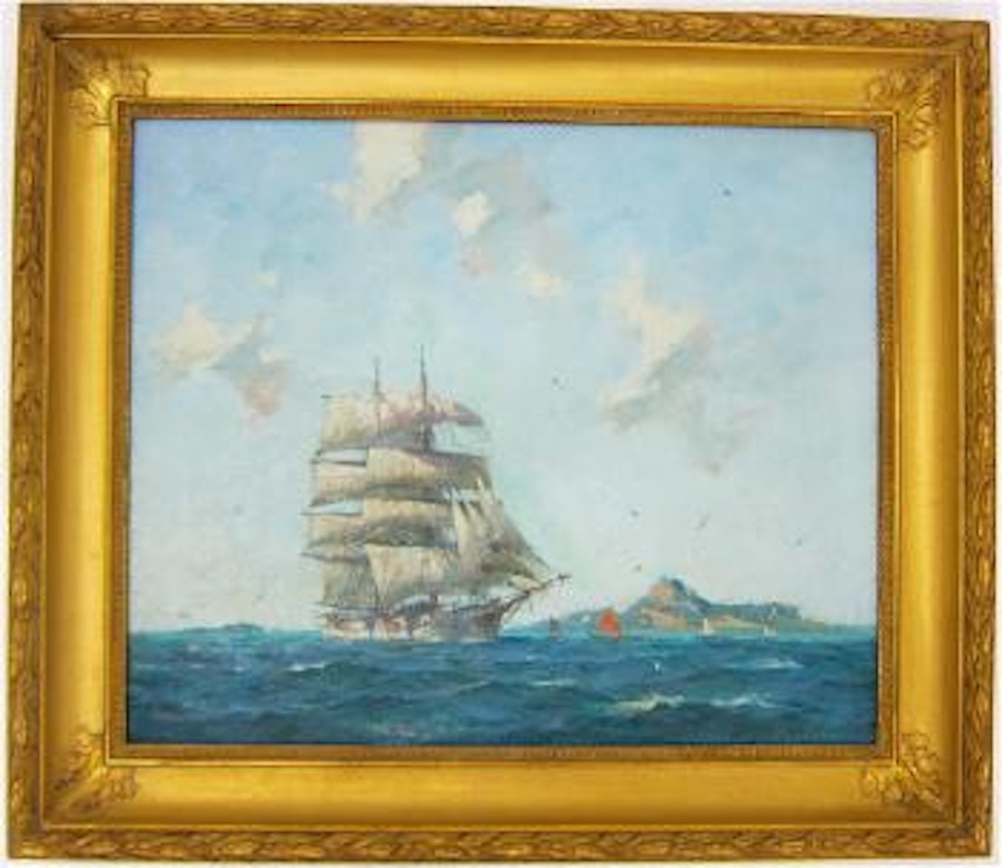 South Seas trading brig by Gordon Grant