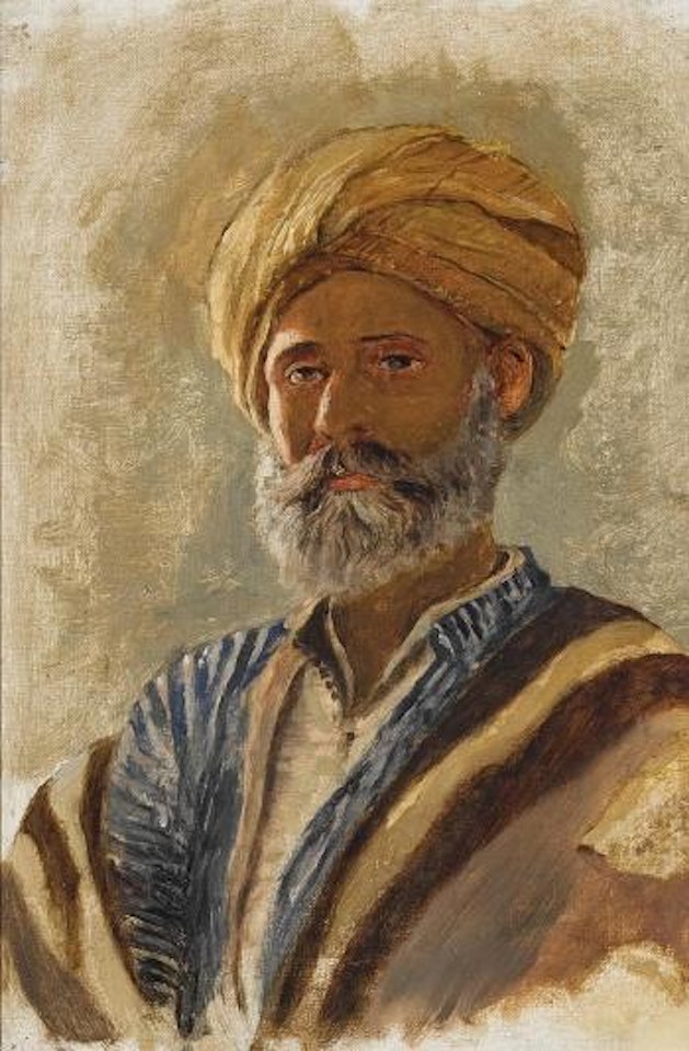 Portrait of a Turbaned Man by Edwin Lord Weeks