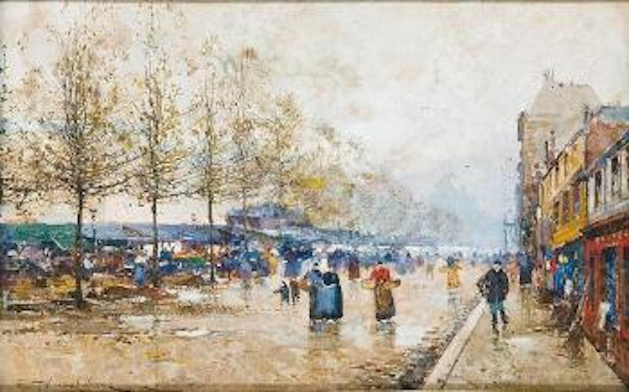 Calle parisina by Eugene Galien-Laloue