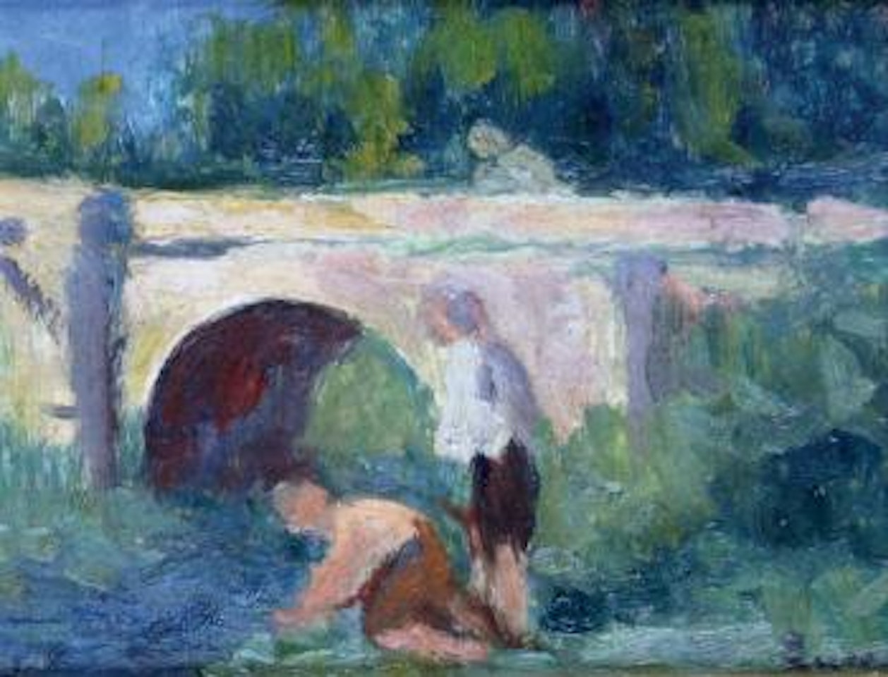 Les lavandières by Maximilien Luce