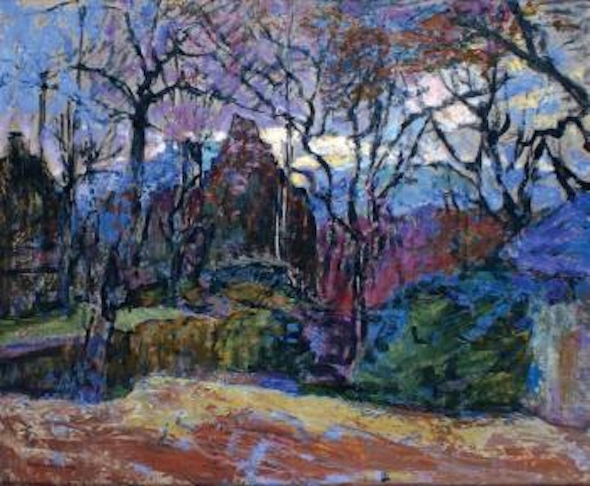 Paysage de rivière en automne en Auvergne by Victor Charreton