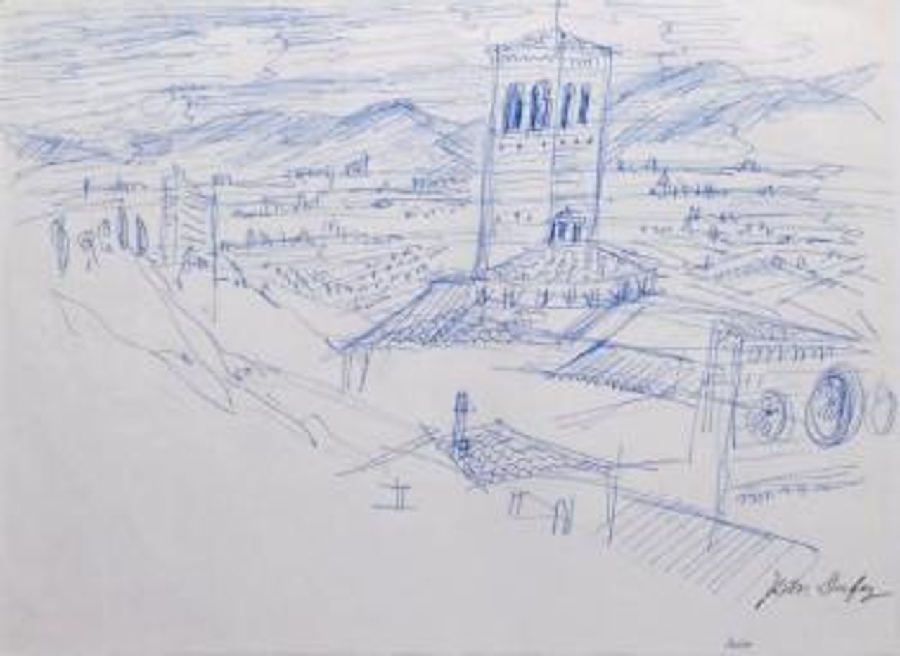 La basilique d'Assise by Jean Dufy