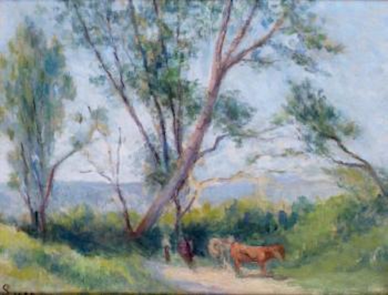 Bergère et son troupeau à Bessy-sur-Cure by Maximilien Luce