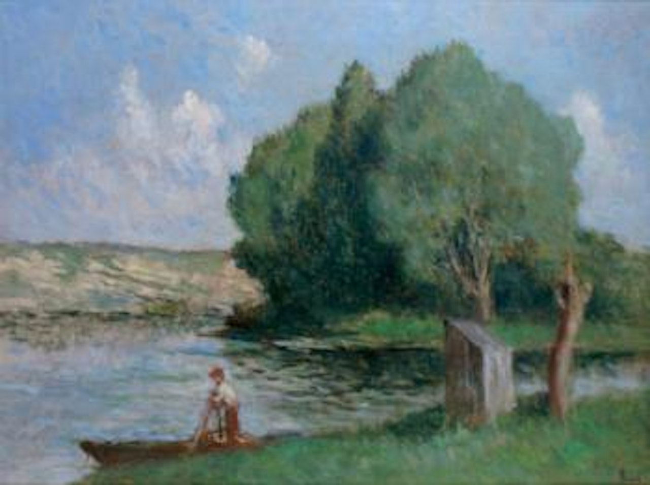 Barque sur la Seine by Maximilien Luce