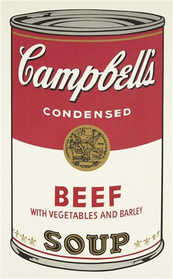 Beef with Vegetables and Barley, from Campbell's Soup I by Andy Warhol