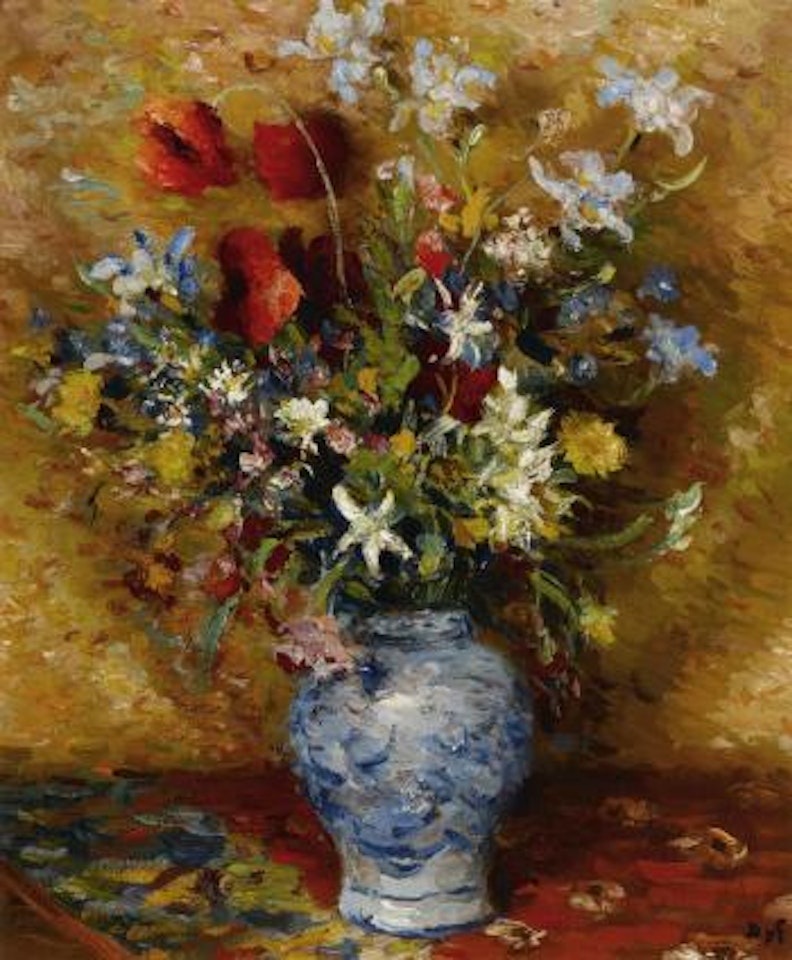 Coquelicot et iris by Marcel Dyf