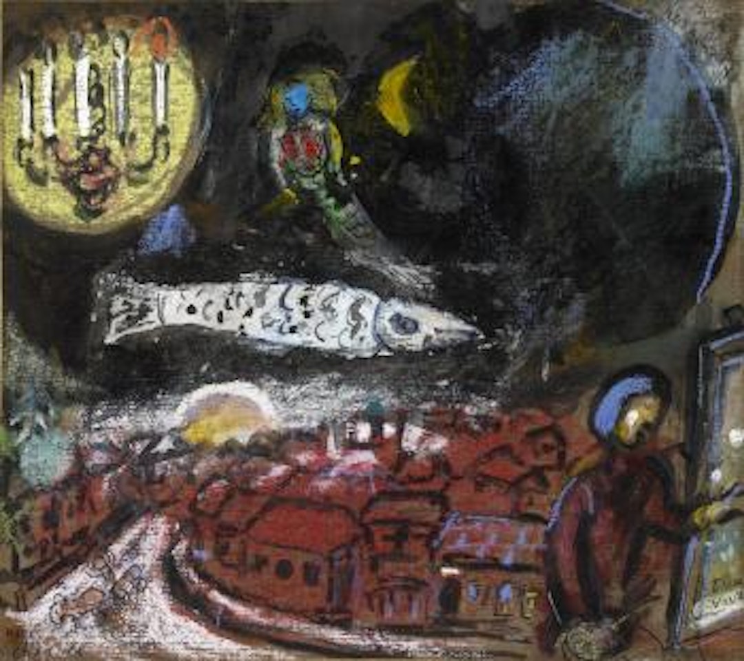 Ma rue Podrovskaya by Marc Chagall