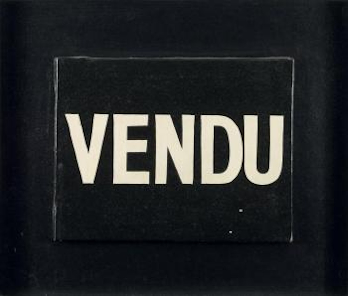 Vendu by Ben Vautier