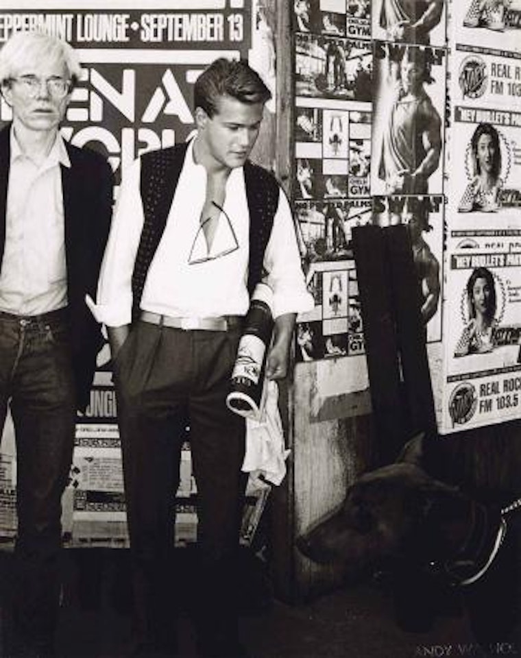 Andy and unidentified man by Andy Warhol