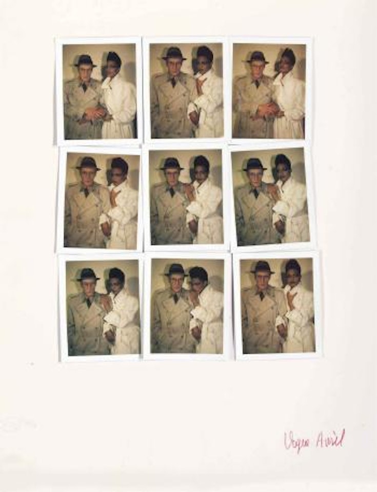 William Burroughs and model, for French Vogue by Andy Warhol
