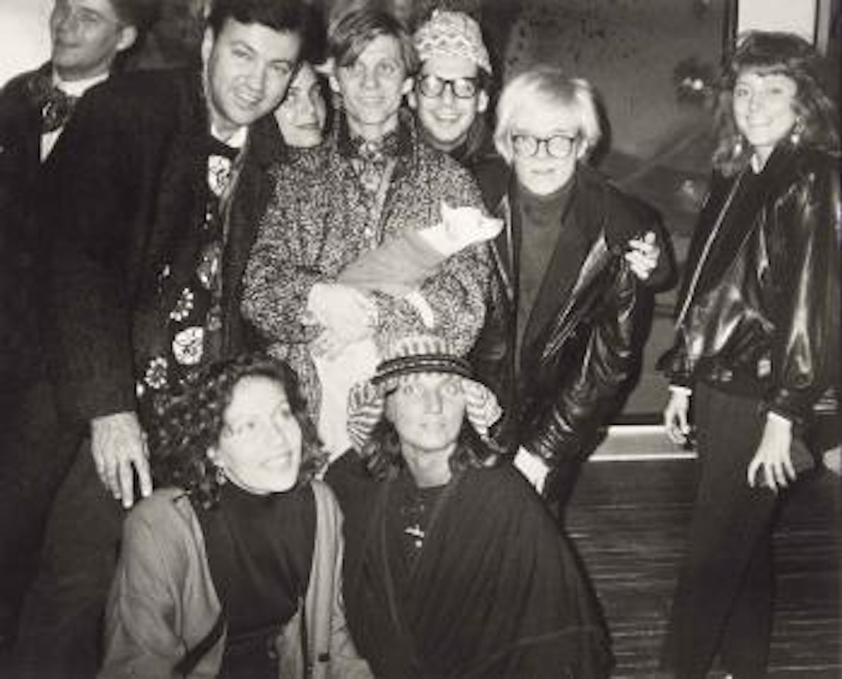 Andy, Peter McGough, Marie-Chantal Miller and unidentified guests by Andy Warhol