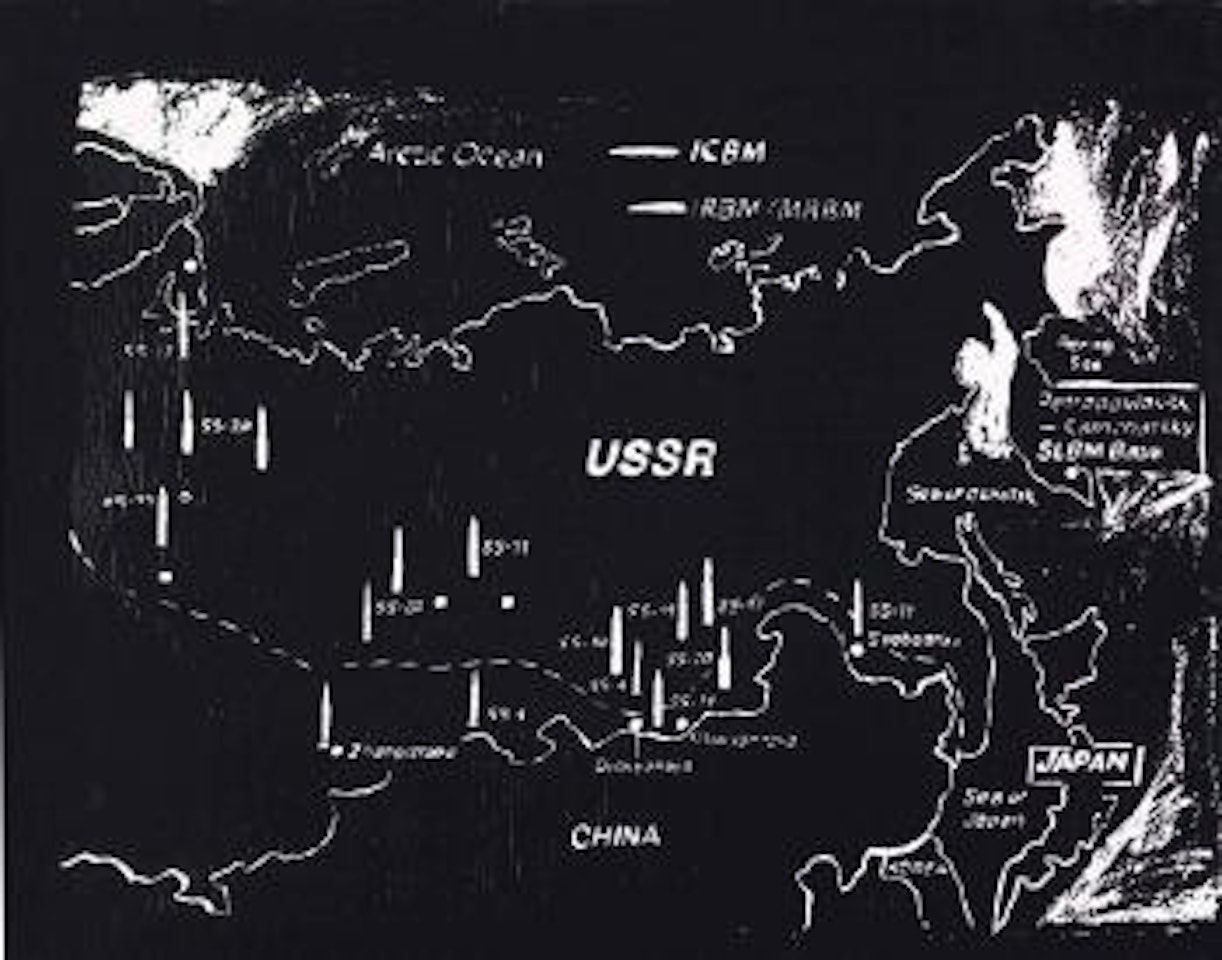 Map of Eastern USSR Missile Bases (Negative) by Andy Warhol