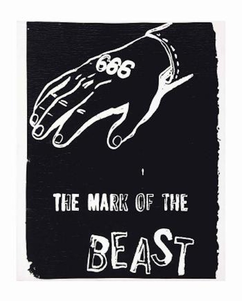 The Mark of the Beast (Negative) by Andy Warhol