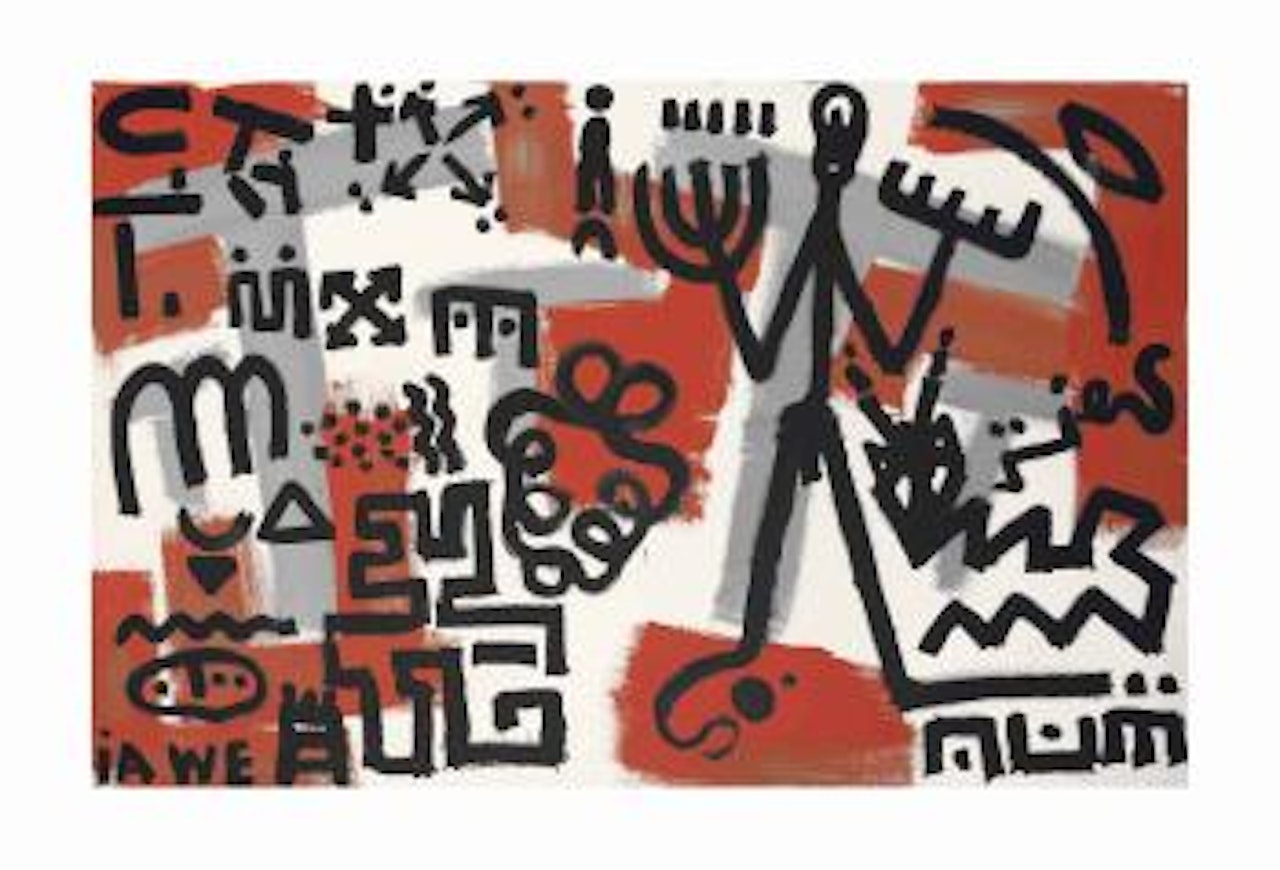 Welt des Adlers V by A.R. Penck