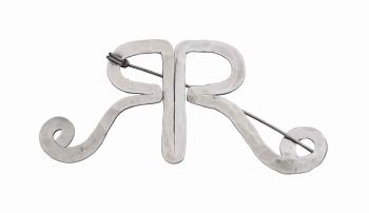 Untitled (Double R Brooch) by Alexander Calder