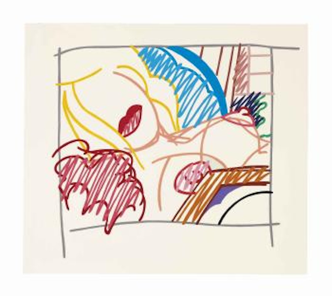 Bedroom Blonde Doodle with Photo (Scribble) by Tom Wesselmann