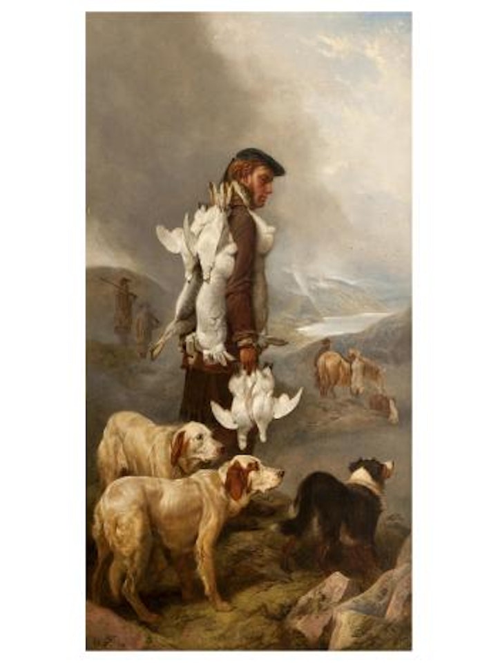 Winter Shooting, Hares and Ptarmigan by Richard Ansdell