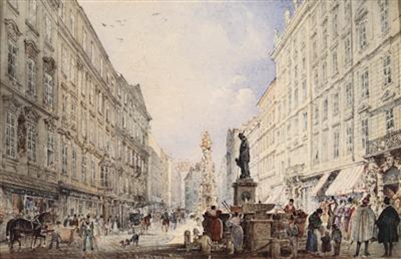 Ansicht des Grabens in Wien by Rudolf von Alt