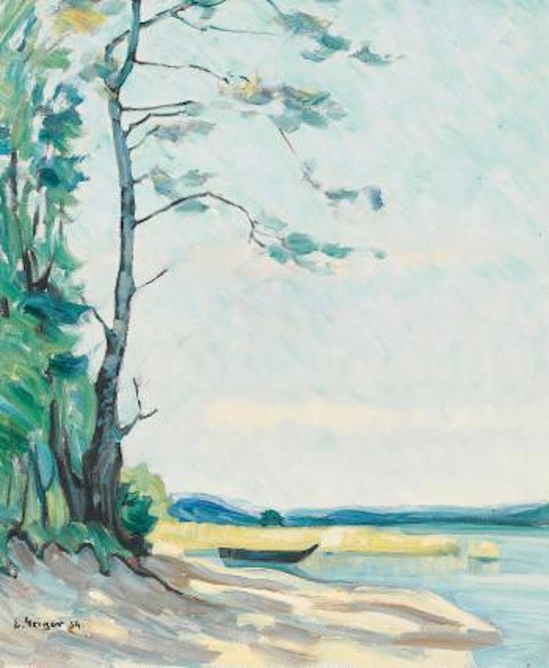 Sommerliche Strandpartie. by Ernst Geiger