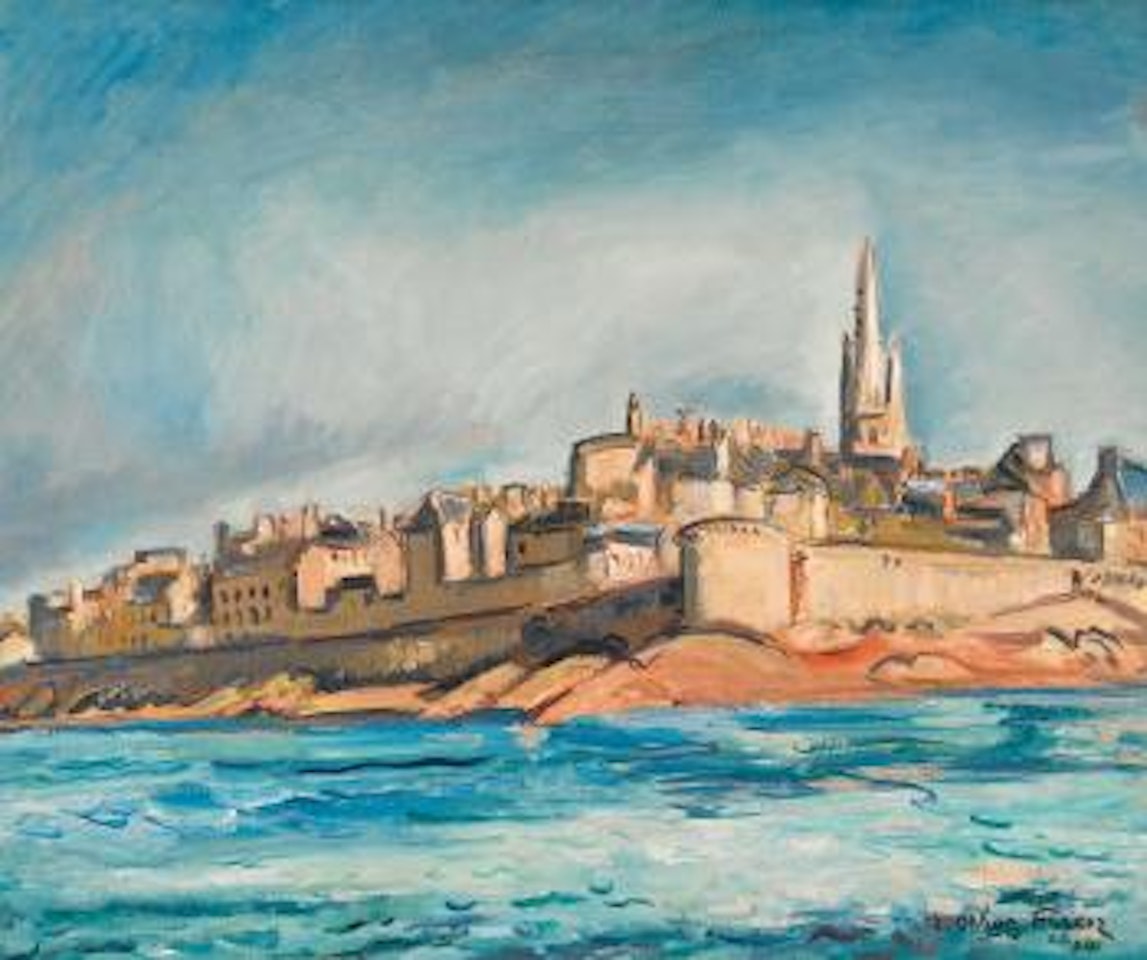 Blick auf Saint-Malo in der Bretagne. by Othon Friesz