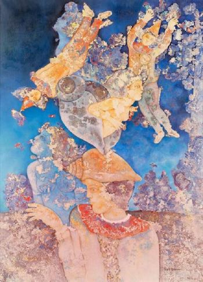 Figure nella notte by Sakti Burman