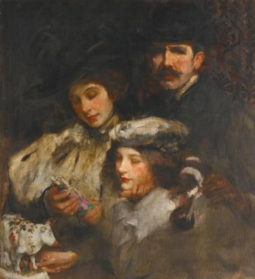 The Painter, His Wife And Daughter by James Jebusa Shannon