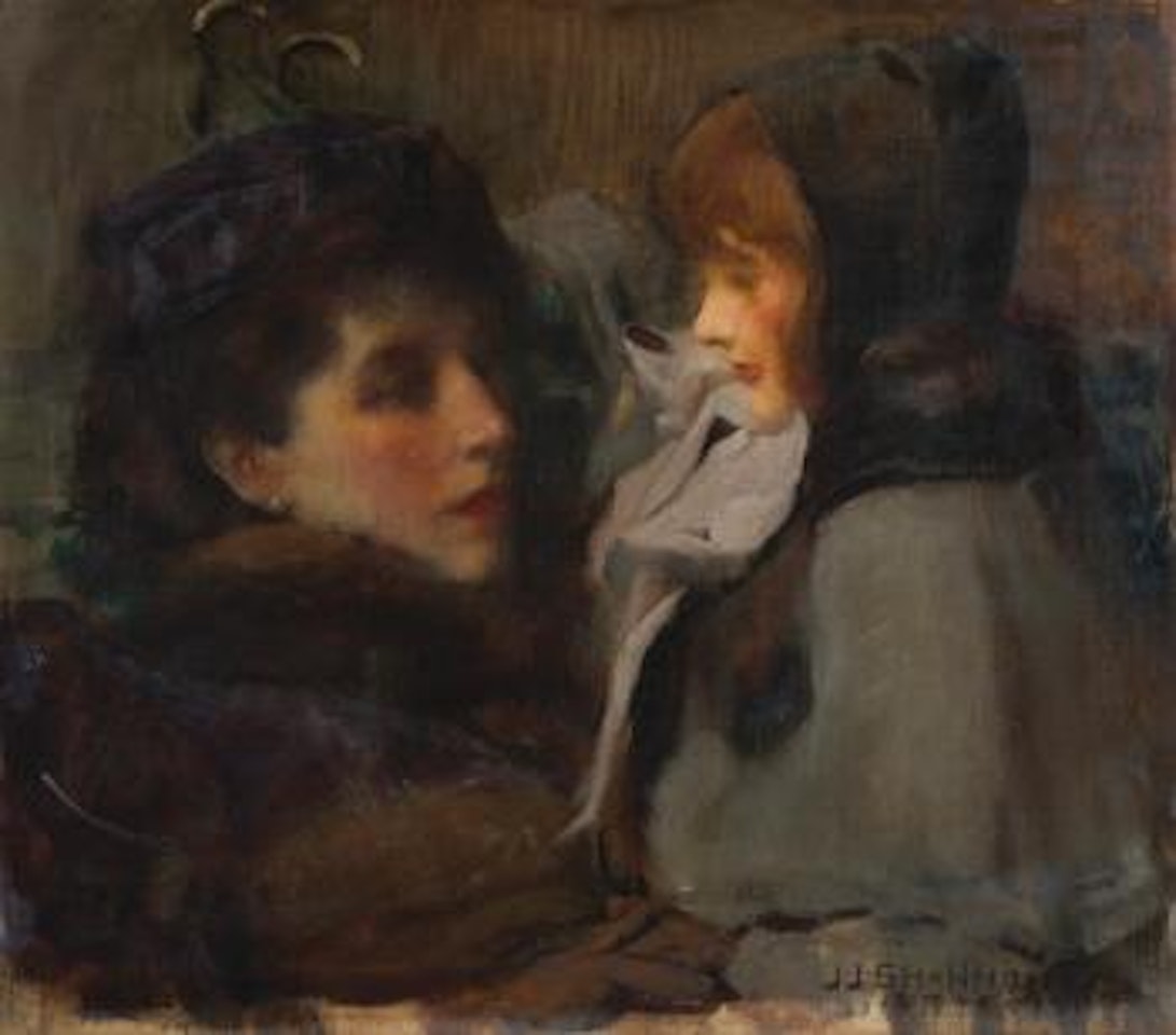 The Artist's Wife And Daughter by James Jebusa Shannon