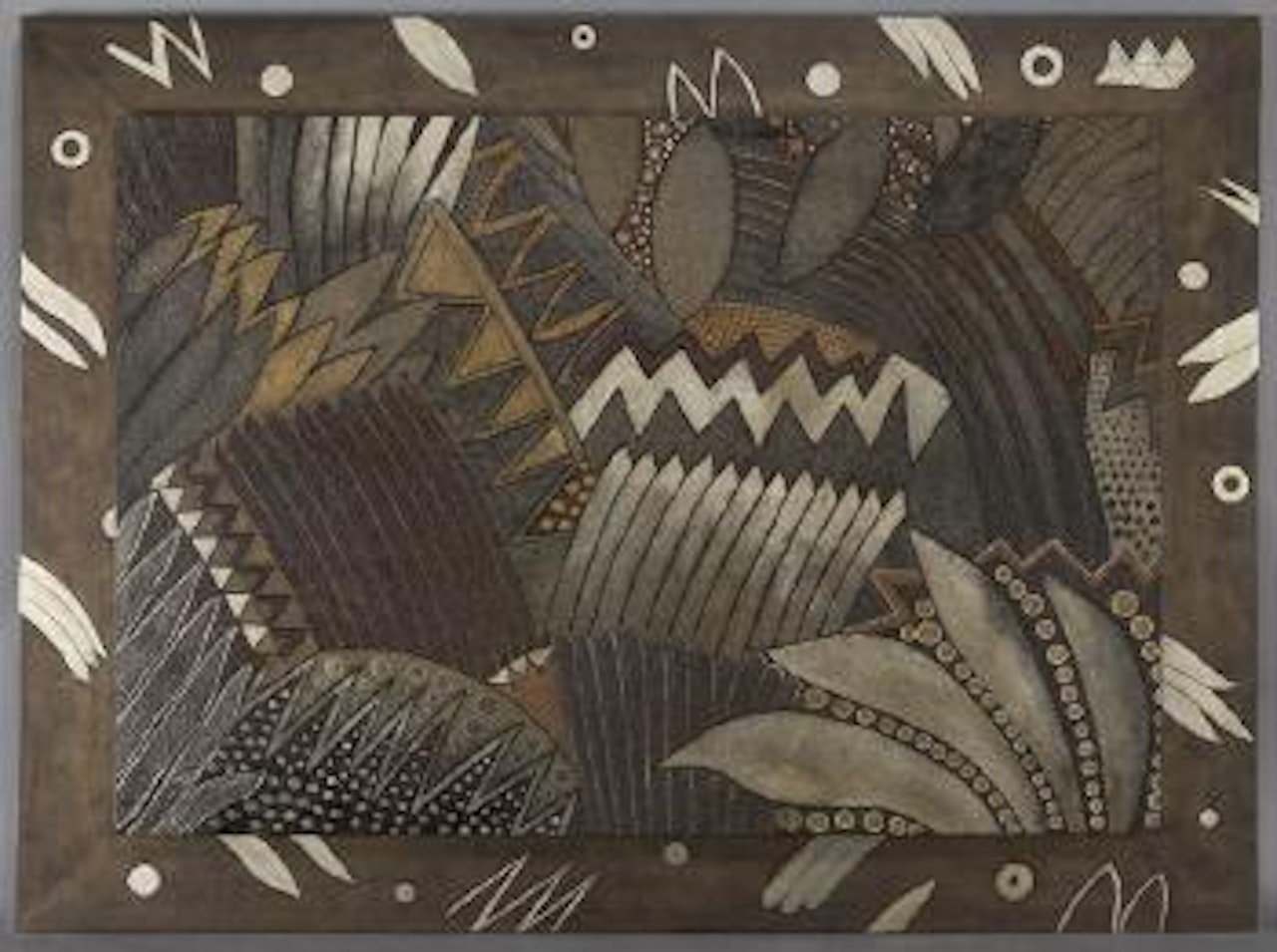 Arborescences cubistes, stylisees by Jean Dunand
