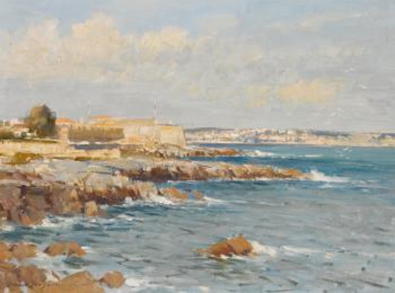 Estoril From The Citadel At Cascais, Portugal by Edward Seago